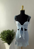 Set Top y falda azul claro