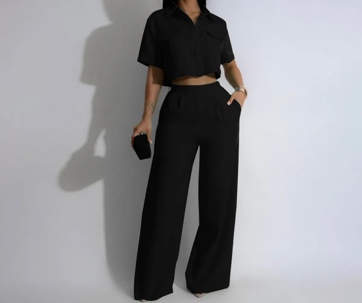 SET CAMISA Y PANTALON (NEGRO)